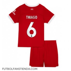 Liverpool Thiago Alcantara #6 Primera Equipación Niños 2023-24 Manga Corta (+ Pantalones cortos)